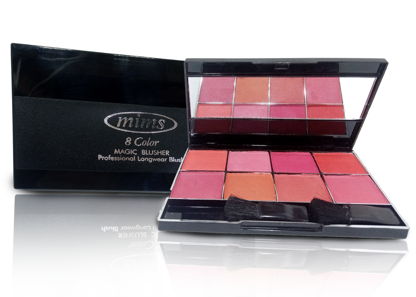 Mims 8 Color Blush on Palette  Pigmented & Long Lasting