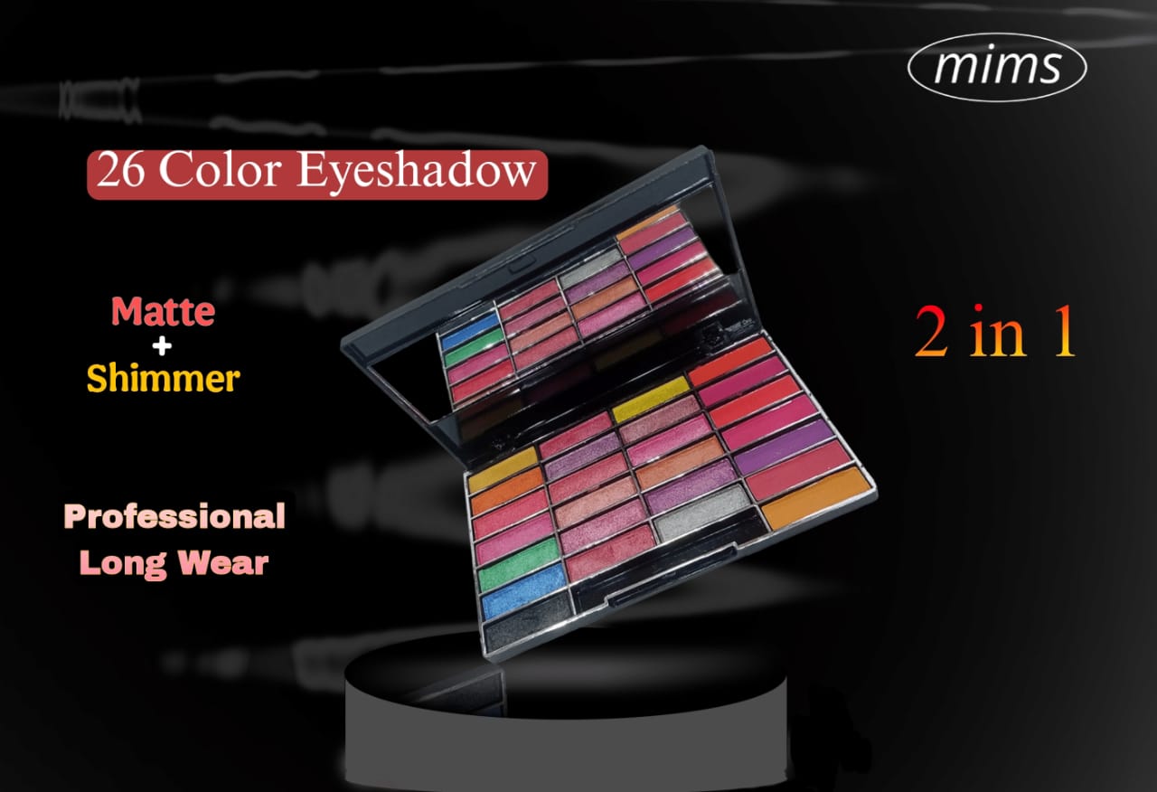 Mims 26 Color eyeshadow kit. Matte + Shimmer